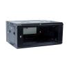 Dynamix RSFDS4-450 4RU Universal Swing Wall Mount Cabinet. Removable Back mount supplied with Left & Right Hinges (600 x 450 x 281mm). Includes 10x nuts. Gloss black colour. Dynamix RSFDS4-450 4RU Universal Swing Wall Mount Cabinet. Removable Back mount supplied with Left & Right Hinges (600 x 450 x 281mm). Includes 10x nuts. Gloss black colour.
