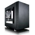 Fractal Design Define Nano S Black With Side Window ITX Gaming Case, with CPU Cooler Supports Upto 160mm, Graphs Card Suppoprts Upto 315mm, 280mm Rad Supported, 2X PCI Slots, Front 2xUSB3.0, HD Audio, NO PSU