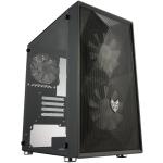 FSP CST130 Black mATX Mini Tower Case 3x 120mm Fan Pre-installed, CPU Cooler Support up to 165mm, Graphics Card Support up to 300mm, 4x PCI Slot, 240mm Rad Supported, Front I/O: 2x USB, HD Audio