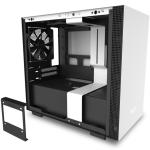 NZXT H210 Premium Matte White Edition Mini ITX Gaming Case Tempered Glass, With CPU Cooler Supports Upto 165mm, Video Card Supports Upto 325mm, 240mm Rad Supported, 2XPCI Slots,  Front 1XUSB3.0,, 1XType C,  HD Audio, NO PSU