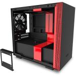 NZXT H210 Premium Matte Red/Black Edition Mini ITX Gaming Case Tempered Glass, With CPU Cooler Supports Upto 165mm, Graphics Supports Upto 325mm, 240mm Rad Supported, 2xPCI Slots,  Front 1XUSB3.0, 1xType C,  HD Audio, NO PSU