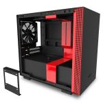 NZXT H210i Premium Matte Red RGB Edition Mini ITX Gaming Case Tempered Glass, With CPU Cooler Supports Upto 165mm, Graphs Crad Supports Upto 325mm, 240mm Rad Supported, 2XPCI Slots,  Front 1XUSB3.0,, 1XType C,  HD Audio, NO PSU