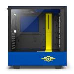 NZXT H500 Compact Vault Boy Edition ATX MidTower Gaming Case Tempered Glass, CPU Cooler Supports Up to 165mm, Video Card Supports Upto 381mm, 280mm Rad Supported, 7X PCI Slots, Front 2X USB 3.0, HD Audio, NO PSU
