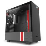 NZXT CRFT 07 MASS EFFECT Edition ATX MidTower Gaming Case Tempered Glass, CPU Cooler Supports Upto 165mm, Video Card Supports Upto 381mm, 280mm Rad Supported, 7+2 (Vertical) X PCI Slots, Front 1X USB 3.0,1XType C,  HD Audio, NO PSU
