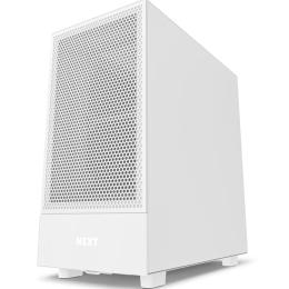 NZXT H5 White Flow Edition ATX MidTower Gaming Case Tempered Glass, CPU Cooling Support Upto 165mm, GPU Support Upto 365mm, 280mm Rad Supported, 7X PCI Slots, Front I/O: 1XUSB, 1XType C, HD Audio