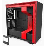 NZXT H710i Premium RGB Matte Black/Red Edition ATX MidTower Gaming Case Tempered Glass, CPU Cooler Supports Upto 185mm, Video Card Supports Upto 413mm, 280mm Rad Supported, 7+2.5 (Vertical) X PCI Slots, Front 2XUSB3.0, 1XType C, HD Audio, N