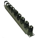 Dynamix PP-CM001 19" Cable Management Bar. Supplied with Cage Nuts. 45mm Deep.