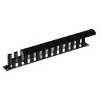 Dynamix PP-CMC01 19" 1RU Finger Cable Management Bar with protective cap. Black colour.