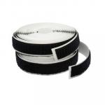 Dynamix Self Adhesive Hook & Loop Strap - Black 5m x 20mm - 1x Female & 1x Male Roll in Pack