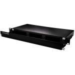 Dynamix FPP3PC 19" 1U Fibre Patch Panel - 3 Slot - Black Metal Sliding Drawer - Supplied with 2x24 Port Splice Cassette - Cable Management Accessories - Cable Gland - Front Management