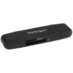 StarTech SDMSDRWU3AC USB 3.0 SD and microSD Card ReaderUSB-C and USB-A - Portable USB SD and microSDCard Reader - USB3.0 (5Gbps) - USB Powered