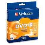 Verbatim DVD-R 16X 4.7G 10P Spindle w/Advanced Azo recording dye