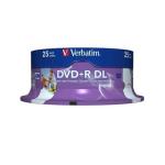 Verbatim 43667 DVD+R DL 8.5GB 25Pk White Wide IJ 8x