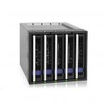 ICY DOCK MB155SP-B FatCage MB155SP-B 5 x 3.5  HDD in 3 x 5.25  Bay Hot Swap SATA 6Gbps HDD Rack/ Cage/ Module
