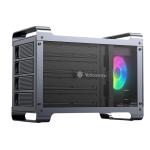 Yottamaster Defender 4 Bay Non-RAID RGB Gaming External Hard Drive Enclosure - Aluminum 2.5"& 3.5" SATA HDD/SSD External Enclosure with RGB Fan,  RGB Gaming-Style PC DIY Expert & Gamer