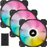 Corsair SP Series SP120 RGB ELITE 120mm RGB LED Fan with AirGuide, Triple Pack with Lighting Node CORE