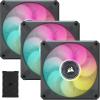 Corsair ML ELITE Series ML120 RGB ELITE 120mm Magnetic Levitation RGB Fan with AirGuide, 3 Pack with Lighting Node CORE, Black Corsair ML ELITE Series ML120 RGB ELITE 120mm Magnetic Levitation RGB Fan with AirGuide, 3 Pack with Lighting Node CORE, Black