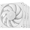 DEEPCOOL FD12 White 3 Pack 120mm PWM Case Cooling Fan, Triple Pack DEEPCOOL FD12 White 3 Pack 120mm PWM Case Cooling Fan, Triple Pack