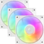 DEEPCOOL FD12 ARGB White 3 Pack 120mm PWM Case Cooling Fan, Triple Pack