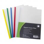 OSC Report Cover Clear A4 Spine - 5 Pack - Assorted