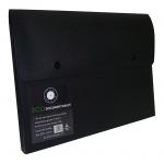 OSC Eco Document Wallet - A4 Domed Closure - Black