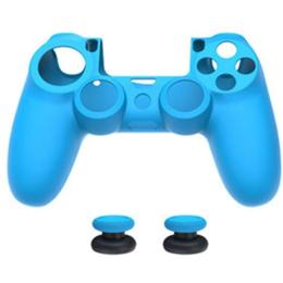 DOBE PlayStation PS4 Silicone Case -Blue with 2 Mushroom Cap Protector