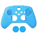 DOBE Anti-Slip Silicone Case Cover ThumbStick Grip Caps Protector Skins For Xbox Series X/S -Blue (Includes controller Skin*1;Mushroom Cap*2)