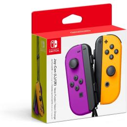 Nintendo Switch Joy Con Neon Purple and Neon Orange Controller Set