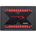HyperX Fury RGB 480GB 2.5" SATA3 7mm Internal Solid State Drive , Read up to 550MB/s, Write up to 480MB/s Stunning RGB Styling, Support Asus/Gigabyte/MSI/Asrock RGB Sync