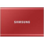 Samsung T7 1TB Portable External SSD - Metallic Red USB 3.2 Gen2 (10Gbps) - Read up to 1050MB/s - Password Protection