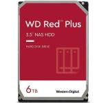 WD Red Plus 6TB 3.5" Internal HDD SATA3 - 256MB Cache - 5400 RPM - CMR - Designed and Tested for RAID Environments - 1-8 Bay NAS - 3 Years Warranty