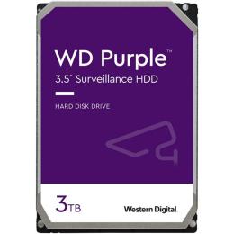 WD Surveillance Purple 3TB 3.5" Internal HDD SATA3 - 256MB Cache - 24x7 always on Reliability - Built for personal, home office or small business - Up to 64 cameras - AllFrame 4K Technology - 3 Years warranty