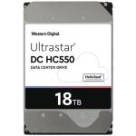 WD Ultrastar HC550 18TB 3.5" Enterprise HDD SATA 6Gb/s - 7200 RPM - 512MB Cache - 5 Years warranty - WUH721818ALE6L4