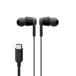 Belkin Rockstar Wired In-Ear Headphones - Black USB-C Connector - 2 Years Warranty