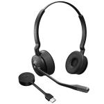 Jabra Engage 55 SE - Stereo - Link400c DECT Wireless On-Ear Headset - Teams Certified / 2-Mics Noise Cancellation / Busy Light / Up to 150m Distance / Up to 13-Hour Talk-time