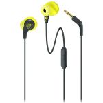 JBL Endurance Run Wired Sports In-Ear Headphones - Black & Yellow In-Line Microphone & 1 Button Remote - IPX5 Sweatproof - Fliphook 2-Way Design - Magnetic Buds - 3.5mm connection