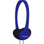 Koss KPH7 Lightweight Portable Wired On-Ear Headphones - Blue 1.2m Cable - 3.5mm Jack