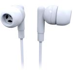 Laser AO-EB40M-WHT Wired In-Ear Headphones - White In-Line Microphone - 3.5mm Jack