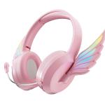 Laser HP-KWINPK-447 Kids Bluetooth Headphone with Wing and Boom-Mic - Pink