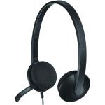 Logitech H340 USB Headset - Black, A lightweight, plug-and-play USB headset that delivers crystal-clear, digital audio