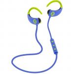Moki Octane Wireless Sports In-Ear Headphones - Blue Bluetooth - Ear Hook Design - Up to 5 Hours Battery Life