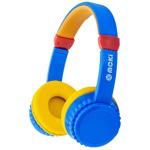 Moki Play Safe Wireless On-Ear Headphones for Kids - Blue / Yellow Volume Limited - Bluetooth