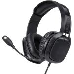 Moki DropZone ACC-HPGDZ Gaming Headphones - Black Adjustable Headband - Boom Mic
