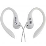 Moki ACC-HCS Wired Sports In-Ear Headphones - White Ear Hook Design