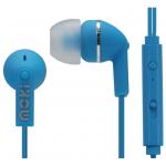 Moki Mic & Control ACC-HCBM Wired In-Ear Headphones - Blue Noise Isolation - 3.5mm Jack