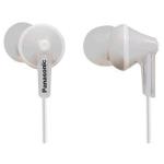 Panasonic HJE125E Wired In-Ear Headphones - White Ergo Fit with 3 Size Earpads for Ultimate Comfort