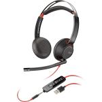 Poly Blackwire 5220 On-Ear Binaural Headset USB-A - 3.5mm - UC CORDED - Stereo - by PLANTRONICS