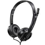 Rapoo H100 Wired Headset - Black Stereo - 3.5mm Audio Port - Microphone noise reduction - Adjustable rotation - Lightweight design - Comfortable to wear