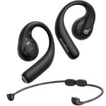 Soundcore by Anker AeroFit Pro Secure Open-Ear True Wireless Sport Earbuds - Black Air-Like Comfort with Open-Ear Design - IPX5 Sweat Resistant - Detachable Neckband - Spatial Audio & LDAC - Up to 14hrs Playback / 46hrs with Charging Case