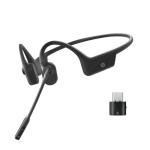 Shokz OpenComm UC Wireless Open-Ear Bone Conduction Stereo Business Headset - Black Includes Loop 100 USB-C Bluetooth Adapter - Bluetooth 5.1 - Up to 16 Hours Talk Time - 2 Years Warranty